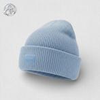Lichtblauwe gebreide muts met labeltje, H&M, Verzenden, Zo goed als nieuw, Muts