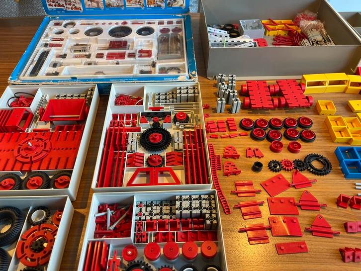 Grote verzameling Fischertechnik -6 sets + losse onderdelen., Verzamelen, Speelgoed, Gebruikt, Ophalen of Verzenden