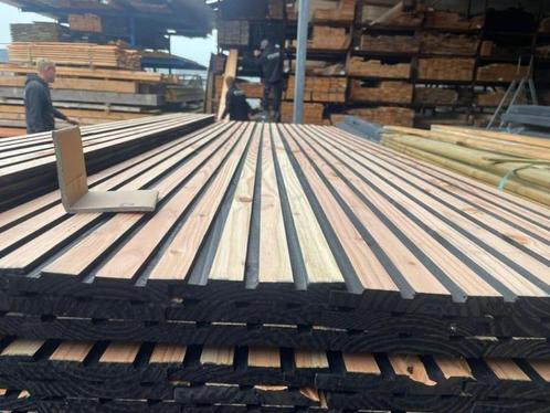 Douglas Rhombus triple blank /zwart 2.1x14 x250 cm, Tuin en Terras, Schuttingen, Nieuw, Minder dan 3 meter, Ophalen