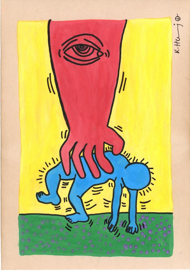 Keith Haring Artwork, Antiek en Kunst, Kunst | Schilderijen | Modern, Ophalen of Verzenden