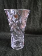 Grote zwaar kristallen vaas Ravenna 25 cm hoog, Wit, Ophalen of Verzenden, Minder dan 50 cm, Glas