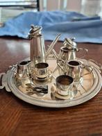 Miniatuur Antiek Zilver Koffieservies theeserviesje gemerkt, Ophalen of Verzenden, Zilver