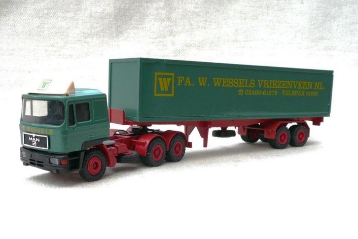 Javi-Conrad MAN F2000 W. Wessels Vriezenveen., Hobby en Vrije tijd, Modelauto's | 1:50, Gebruikt, Bus of Vrachtwagen, Conrad, Ophalen of Verzenden