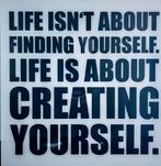 Decoratief wandbord met quote, 50 tot 75 cm, Ophalen of Verzenden, 50 tot 75 cm, Print