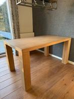 Massief eiken Eettafel whitewash - stevige tafel in topstaat, Huis en Inrichting, Tafels | Eettafels, Ophalen, Gebruikt, 100 tot 150 cm