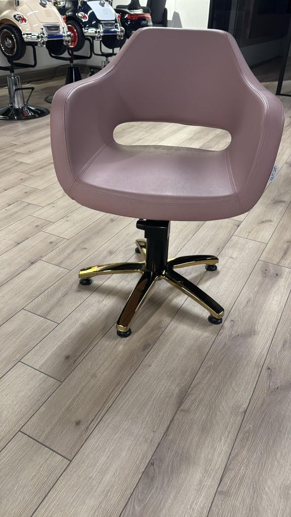 roze knipstoel kappersstoel nieuw gold damesstoel, Huis en Inrichting, Stoelen, Nieuw, Vijf, Zes of meer stoelen, Kunststof, Leer