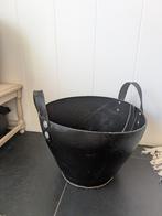 Stoere zwarte mand, Ophalen, Overige materialen, Mand, Rond