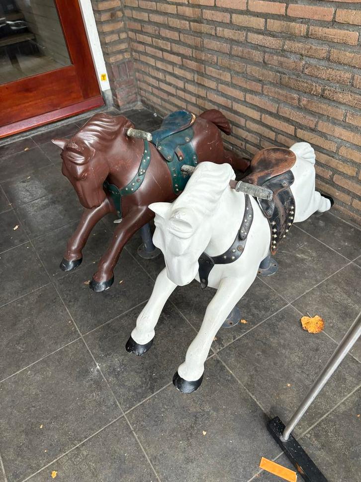 Draaimolen Paarden - Kermis Nostalgie, Kinderen en Baby's, Speelgoed | Knuffels en Pluche, Gebruikt, Paard, Ophalen of Verzenden