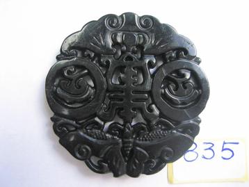 Prachtige amulet hanger van chinese jade.Vleermuizen,835 # beschikbaar voor biedingen
