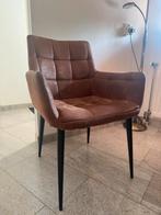 Eetkamerstoelen cognac, Huis en Inrichting, Bruin, Leer, Ophalen of Verzenden, Zo goed als nieuw