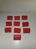 Lego 10 dakpannen/ helling blokjes rood 3x2 nops, Ophalen of Verzenden, Zo goed als nieuw