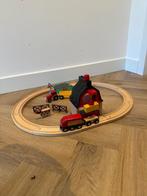Heel goed Brio houten trein boerderij set 33719 tractor koe, Ophalen of Verzenden, Zo goed als nieuw