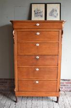 Prachtige strakke antieke eiken chiffonier, ladekast.