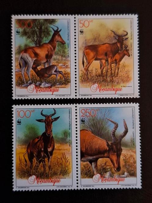Mozambique 1991 WWF Hartebeest, Postzegels en Munten, Postzegels | Afrika, Postfris, Overige landen, Ophalen of Verzenden