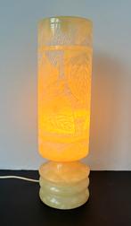 Tafellamp albast retro mid century alabastros herna 70s, Huis en Inrichting, Lampen | Tafellampen, Ophalen of Verzenden, Zo goed als nieuw