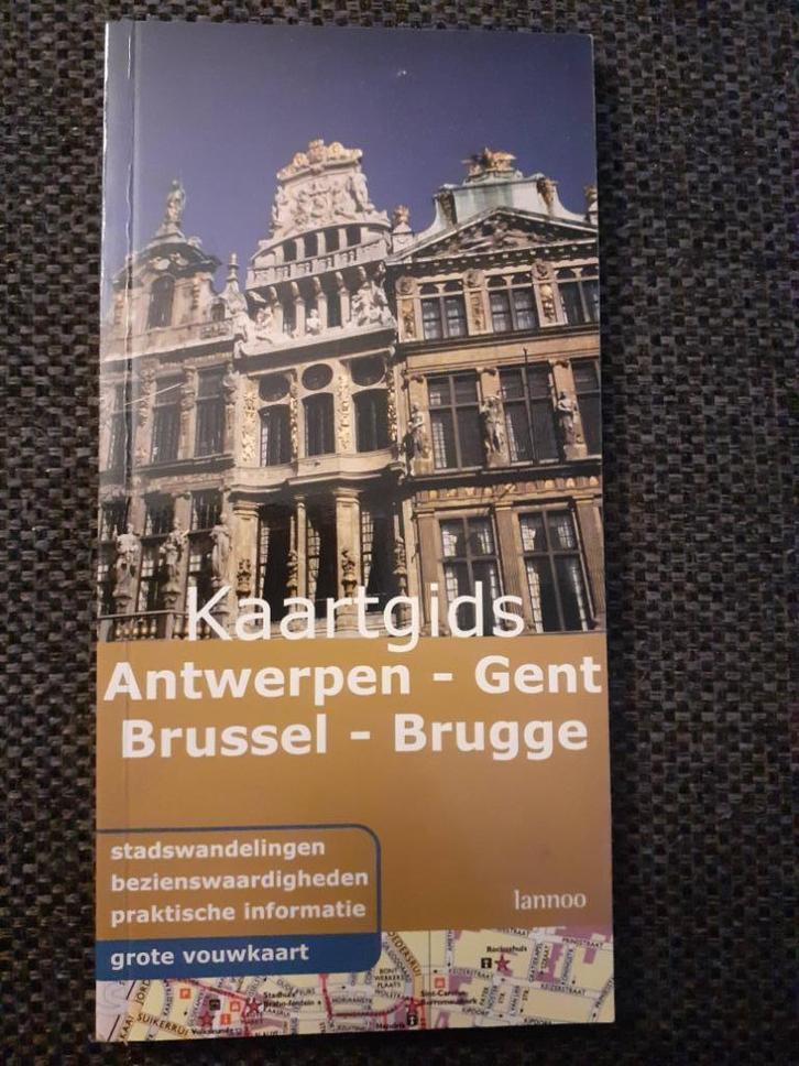 Lannoo's Kaartgids reisgids Antwerpen Gent Brussel Brugge, Boeken, Reisgidsen, Zo goed als nieuw, Reisgids of -boek, Benelux, Overige merken