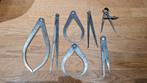 Vintage passer handgereedschap calipers, Antiek en Kunst, Ophalen of Verzenden