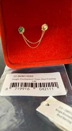 Anna + Nina Single enchanted chain stud earring 14k goud, Nieuw, Ophalen of Verzenden, Met edelsteen, Knopjes of Stekers