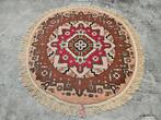 Vintage oosters wol vloerkleed rond Kazak 130x130cm, Huis en Inrichting, Stoffering | Tapijten en Kleden, Rond, Ophalen of Verzenden