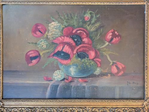 Tk antiek gesigneerd schilderij op paneel, exclusieve lijst., Antiek en Kunst, Kunst | Schilderijen | Klassiek, Ophalen