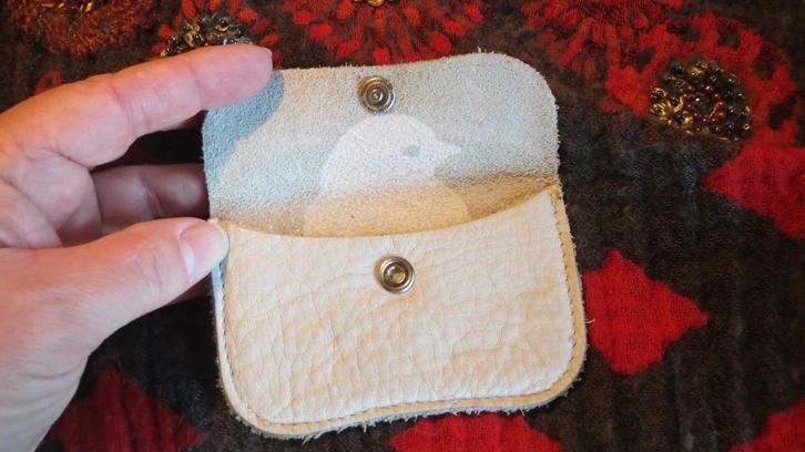 Keecie leren portemonnee, pasjes, "mini me", licht blauw, Sieraden, Tassen en Uiterlijk, Portemonnees, Zo goed als nieuw, Overige merken