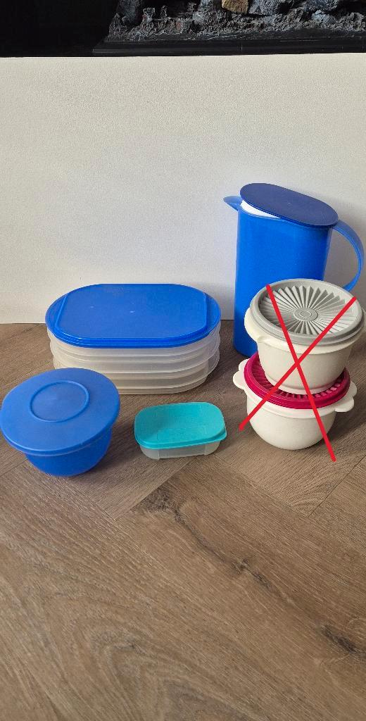 Meerdere bakjes van Tupperware | diverse afmetingen, Huis en Inrichting, Keuken | Tupperware, Zo goed als nieuw, Bak of Kom, Blauw