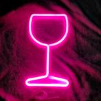 Neon LED verlichting Wijnglas' Roze USB of Batterijen (incl), Ophalen of Verzenden, Nieuw