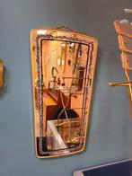 Vintage Spiegel Wandspiegel Mirror Goud Zwart, Antiek en Kunst, Ophalen of Verzenden, Rechthoekig, Minder dan 50 cm