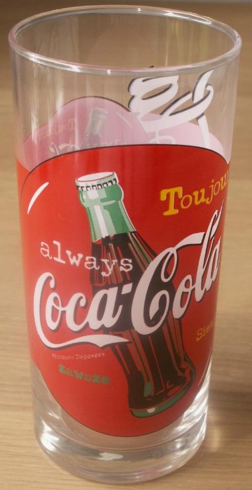 Coca Cola glas uit Frankrijk Always Coca-Cola Toujours  bred, Verzamelen, Glas en Borrelglaasjes, Nieuw, Bierglas, Verzenden