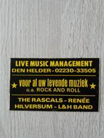 sticker live music management in Den Helder, Verzamelen, Ophalen of Verzenden, Zo goed als nieuw, Bedrijf of Vereniging