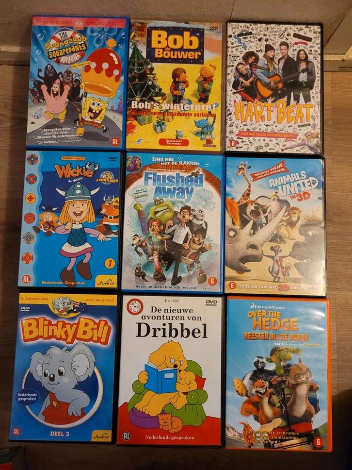 kinder dvd's titels van vroeger tot nu op alfabet, Cd's en Dvd's, Dvd's | Kinderen en Jeugd, Zo goed als nieuw, Film, Overige genres