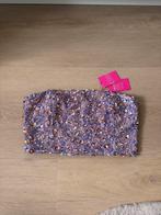 Glitter bandeau top losvies xs  Nieuw!, Ophalen of Verzenden, Nieuw, Maat 36 (S), Paars