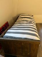 bed, Huis en Inrichting, Slaapkamer | Bedden, Ophalen, Eenpersoons, Bruin, Steigerhout