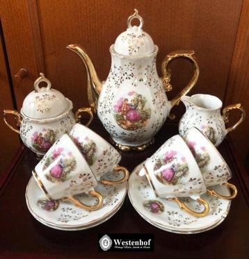 Vintage mokka servies - theeservies set  beschikbaar voor biedingen