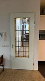 Glas in lood binnendeur, Ophalen, 80 tot 100 cm, 215 cm of meer, Binnendeur