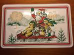 Placemat met afbeelding van kerstman in arreslee. 44 X 28 cm, Diversen, Kerst, Ophalen of Verzenden, Zo goed als nieuw