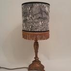 Schemerlamp vintage boudoir stijl goud zwart franje, Ophalen of Verzenden, Nieuw, Stof, Minder dan 50 cm
