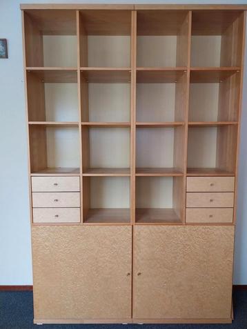 Dubbele IKEA Modulaire Wandmeubel met bijpassende klein kast beschikbaar voor biedingen