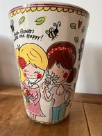 Blond vaas I love flowers and they love me, Ophalen