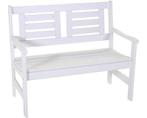 Tuinbank Boulogne 56x120x86 cm 2-zits hout wit, Tuin en Terras, Ophalen of Verzenden, Nieuw