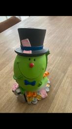 Grappige Spaarpot met Groen Figuur en Hoge Hoed, Verzamelen, Spaarpotten, Ophalen of Verzenden, Gebruikt, Kunststof, Overige thema's