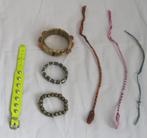 4X polsband 3X armband, Ophalen of Verzenden, Gebruikt, Overige kleuren, Overige materialen