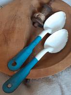 2 emaille lepels "frans blauw",stoer brocante ,landelijk, Ophalen of Verzenden