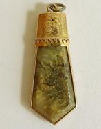 Goud antiek Victoriaans hanger met Rutiel / Rutielkwarts, Ophalen of Verzenden, Goud, Hanger