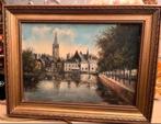 Antiek olieverf stadsgezicht Den Haag, Ophalen of Verzenden