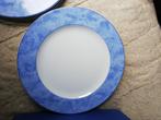4 XL borden onderborden pizzaborden blauwe rand 31cm NIEUW, Ophalen, Nieuw, Bord(en), Overige stijlen