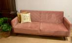 Bank roze (slaapbank), Ophalen, 150 tot 200 cm, Driepersoons, 75 tot 100 cm