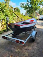 Stalen schouw incl. trailer en motor, Ophalen, Staal, Zo goed als nieuw, Benzine