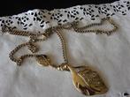 Vintage j70 lange design ketting. Goudkleurig., Overige materialen, Verstelbaar, Ophalen of Verzenden, Zo goed als nieuw
