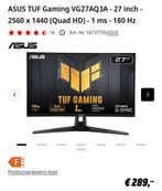Asus gaming monitor, Computers en Software, Monitoren, IPS, Zo goed als nieuw, 201 Hz of meer, Ophalen